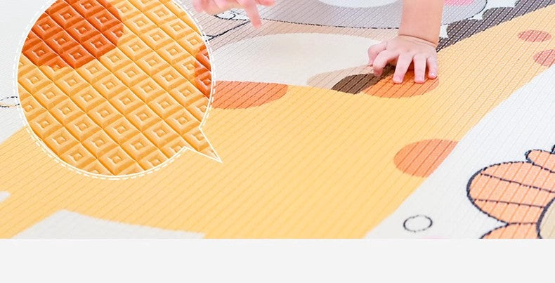 [Baby Protective Care] Extra Thick and Cool-Proof! Children's Foldable Crawling Mat, Odorless Ultra-Soft Foam Floor Mat, Protects Baby's Crawling Time