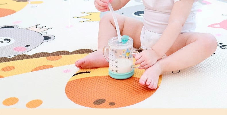 [Baby Protective Care] Extra Thick and Cool-Proof! Children's Foldable Crawling Mat, Odorless Ultra-Soft Foam Floor Mat, Protects Baby's Crawling Time